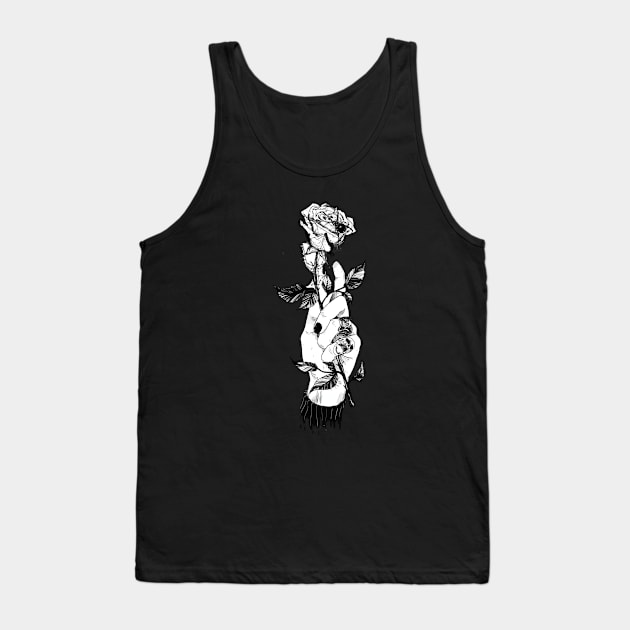 Corpse Husband Rose Tank Top by yevomoine